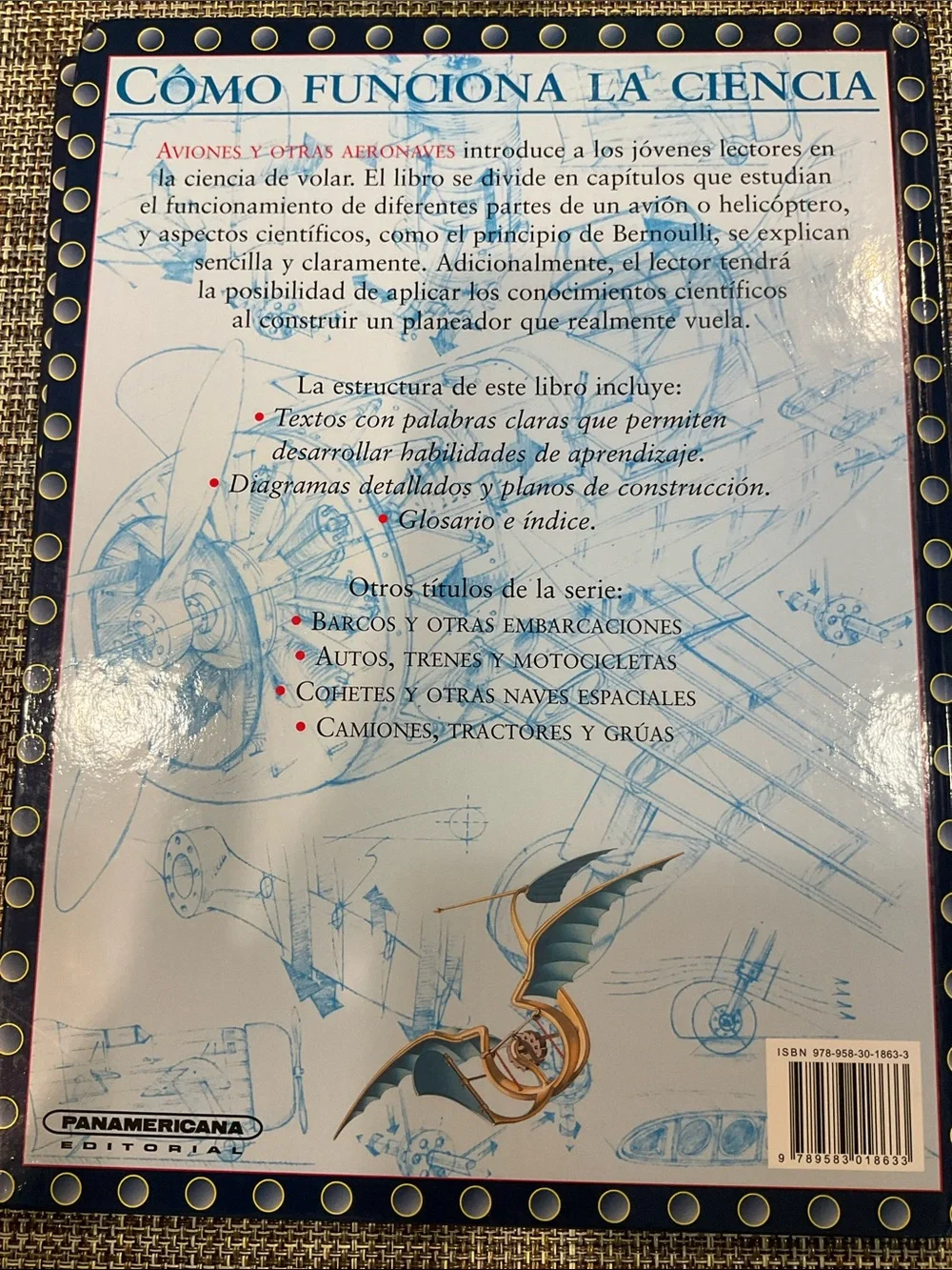 Autos Trenes y Motocicletas - Libro Infantil Educativo-Aviones NWT